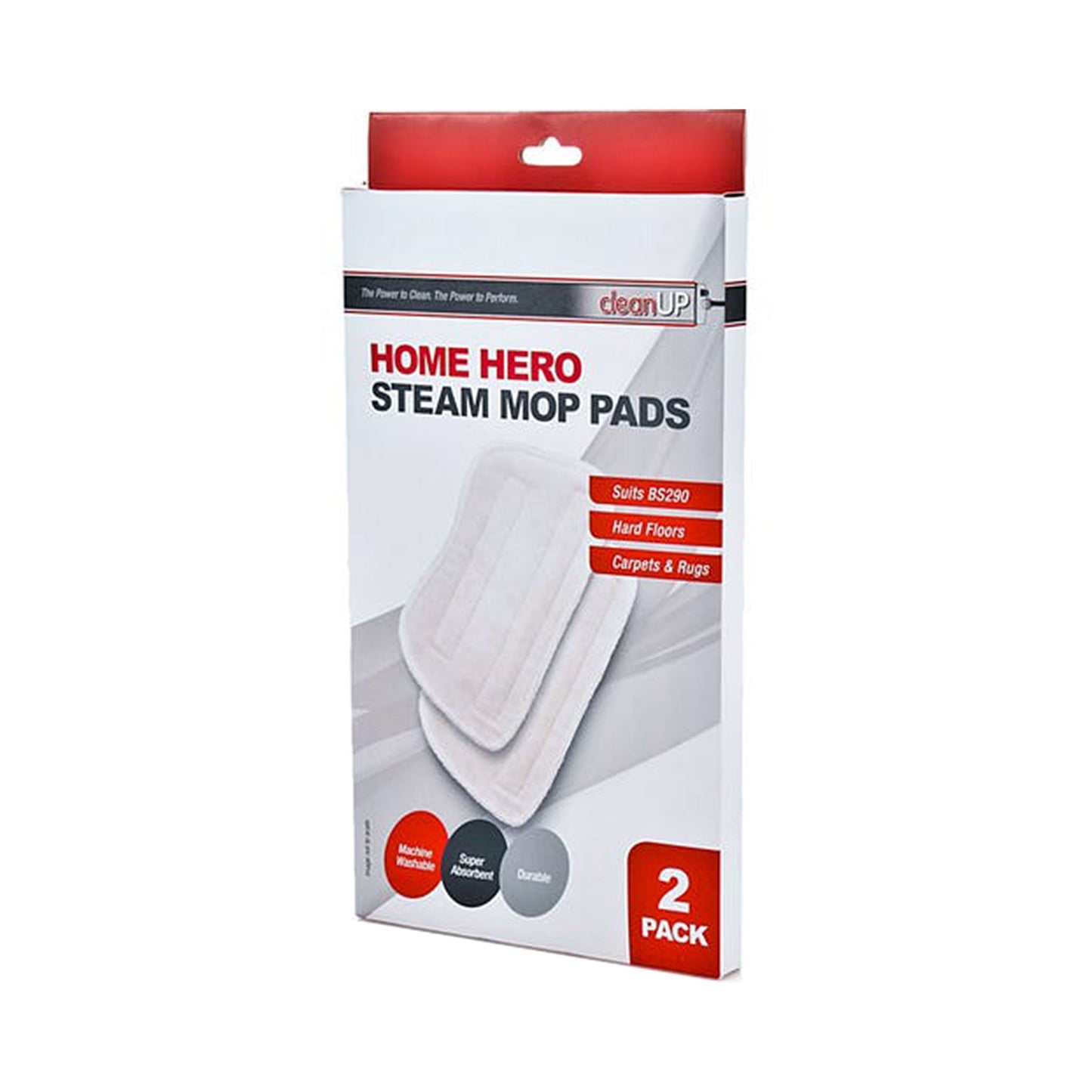 CleanUp Home Hero Steam Mop Pads 2 Pack