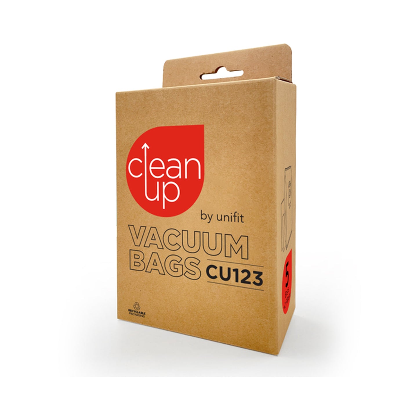 CleanUp CU123 Vacuum Bags 5 Pack