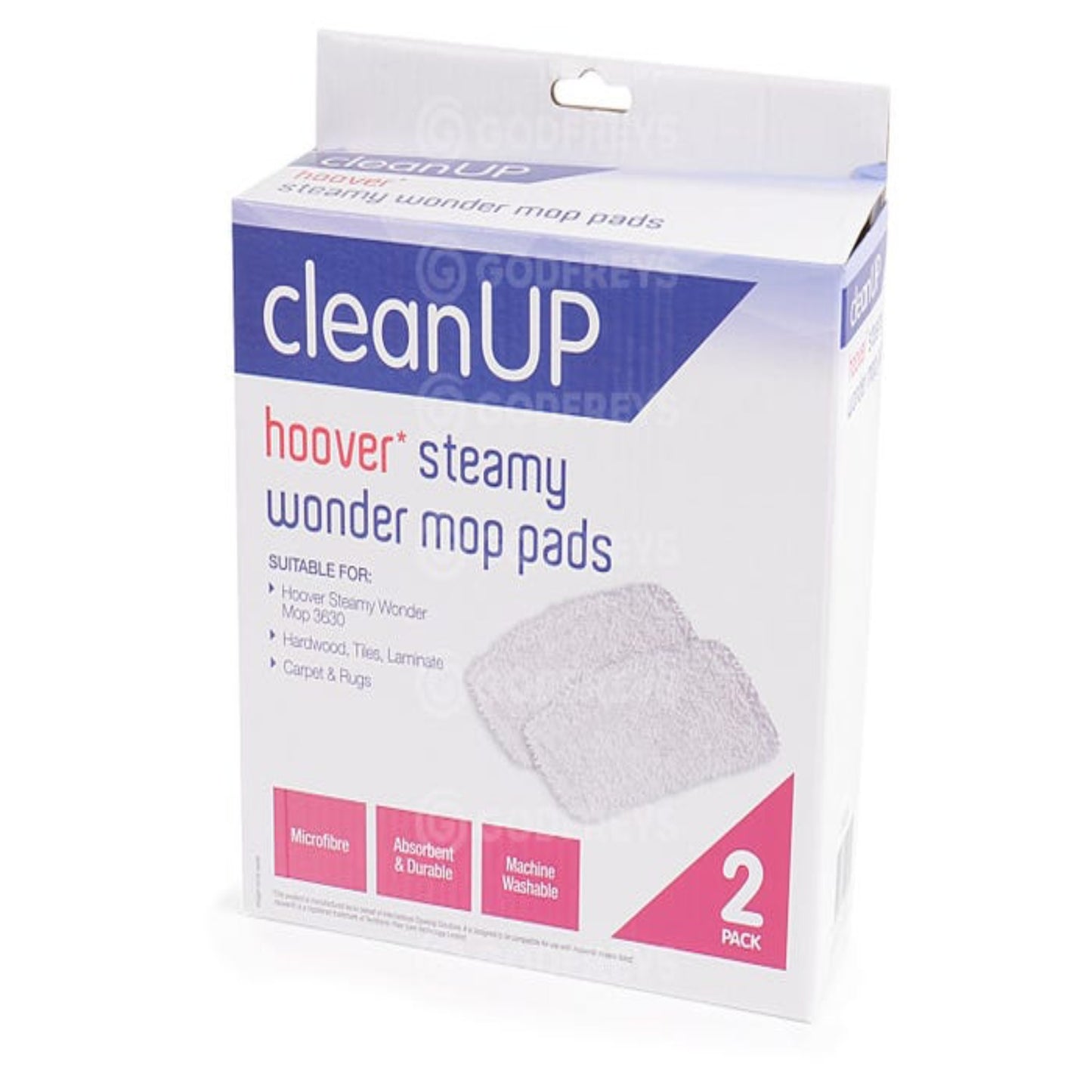 CleanUp i-Vac Steamy Wonder Mop Pads 2 Pack